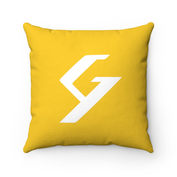 Spun Polyester Square Pillow Yellow