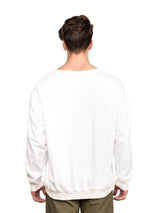 SCOOP NECK White FRENCH TERRY SWEATER