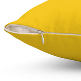 Spun Polyester Square Pillow Yellow